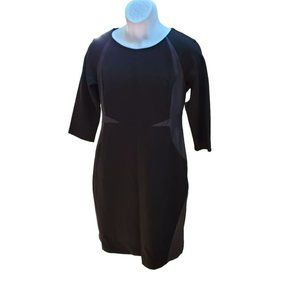 Tribal Black Color Block Waist Accent Women's Classic Black Dress Size Medium